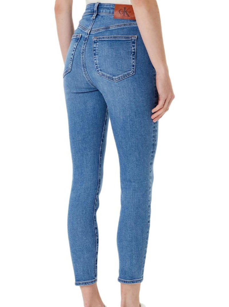 Vaqueros pitillo de mujer Calvin Klein Jeans de talle alto Azul - Kiabi
