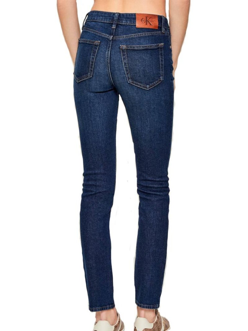 Vaqueros pitillo de mujer Calvin Klein Jeans de tiro medio Azul - Kiabi