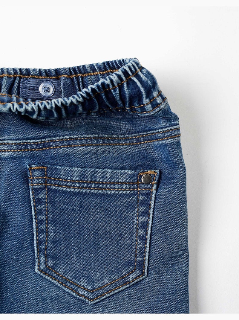 Vaqueros pull-on con cordón Azul Azul - Kiabi