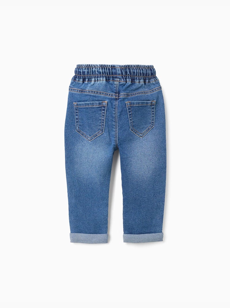 Vaqueros slim con cordón Azul Azul - Kiabi
