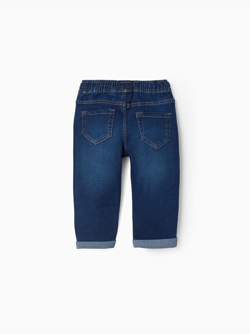 Vaqueros slim con cordón Azul oscuro - Kiabi