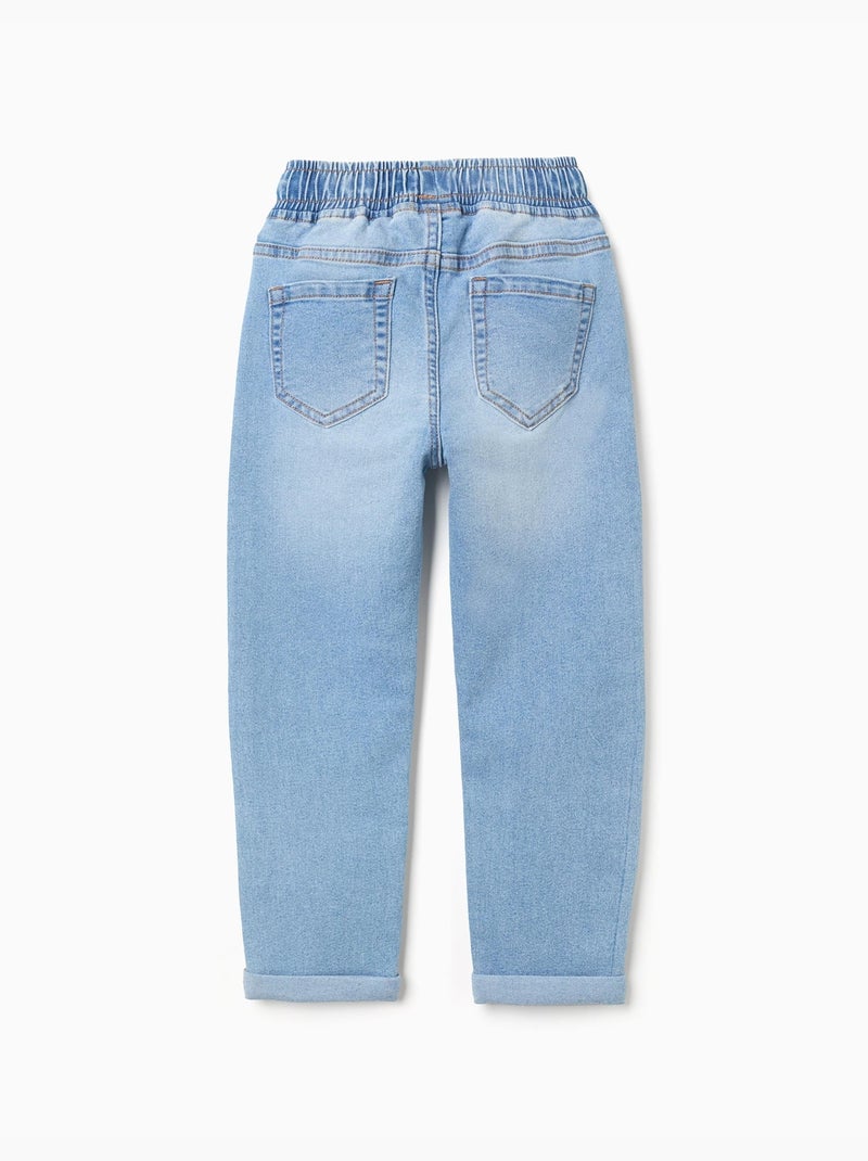Vaqueros slim fit con cordón Azul claro - Kiabi