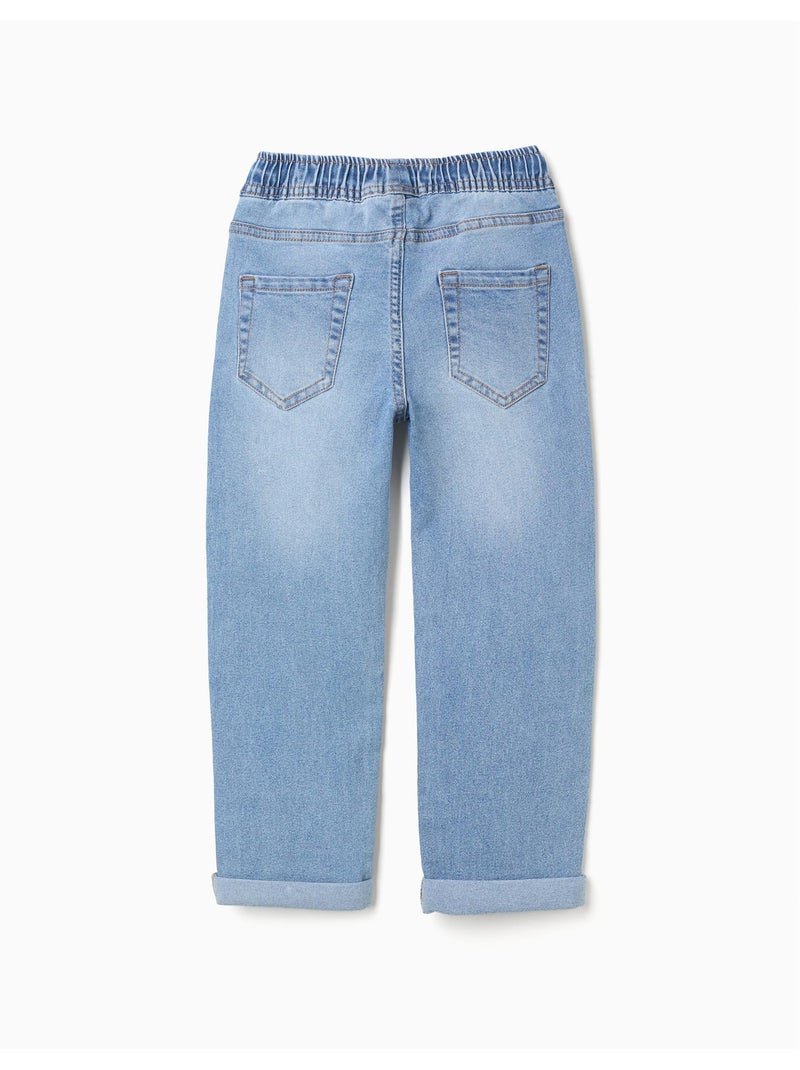 Vaqueros slim fit con cordón Azul claro - Kiabi