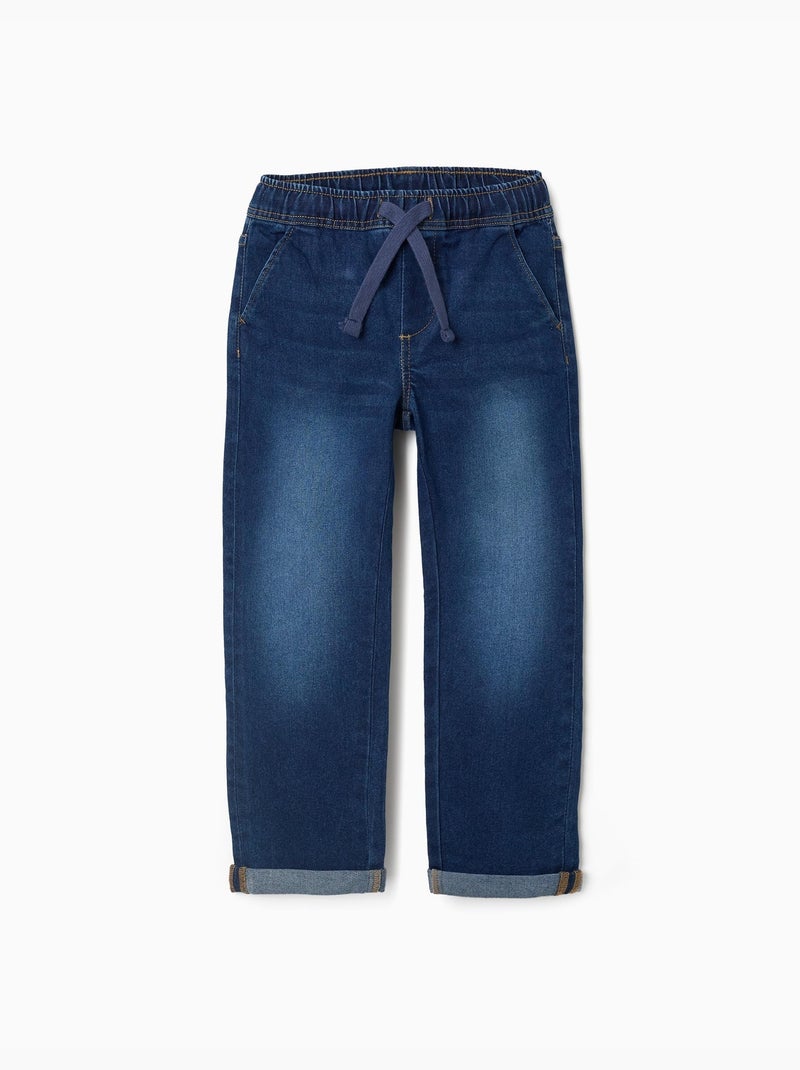 Vaqueros slim fit con cordón Azul oscuro - Kiabi