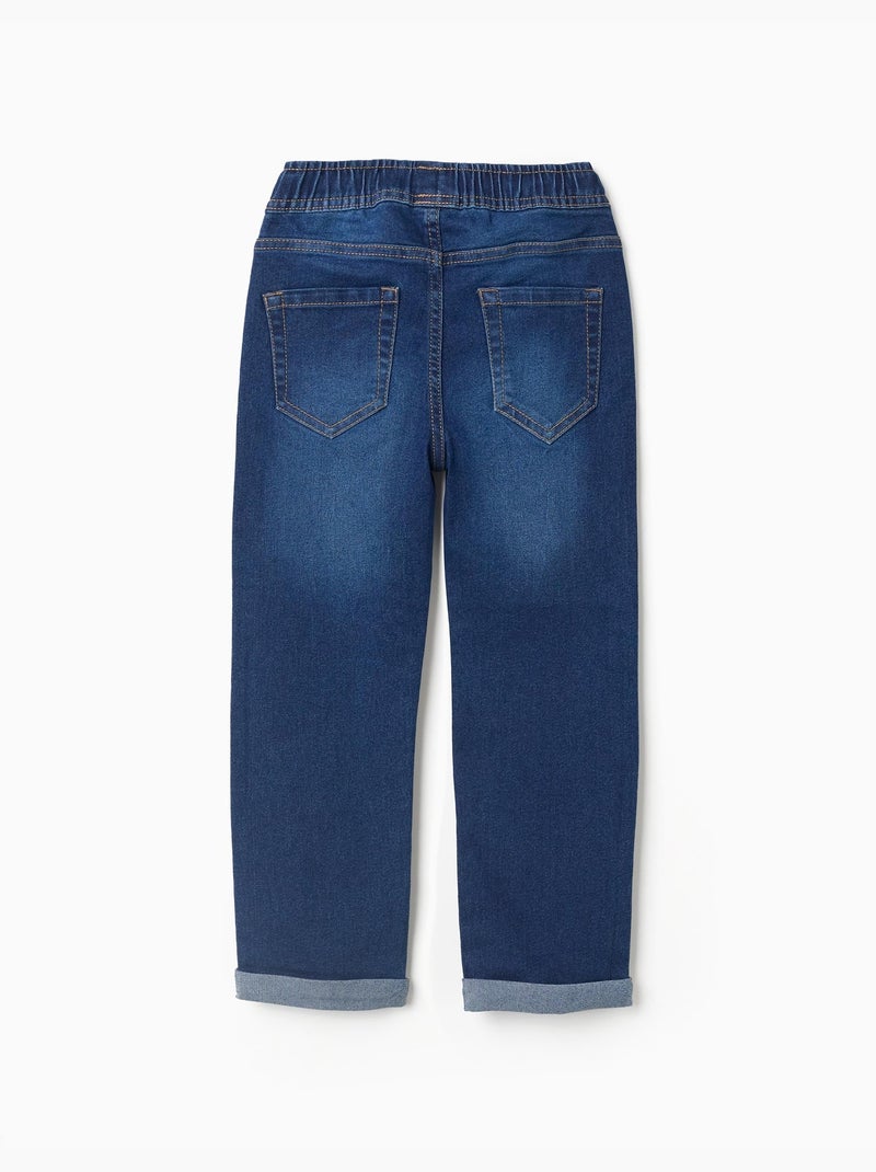 Vaqueros slim fit con cordón Azul oscuro - Kiabi