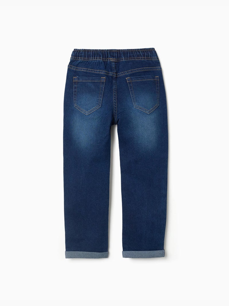 Vaqueros slim fit con cordón Azul oscuro - Kiabi