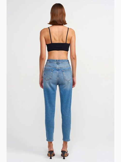 Vaqueros slim rectos de tiro alto para mujer dilvin - Kiabi Vaqueros slim rectos de tiro alto para mujer dilvin - Kiabi
