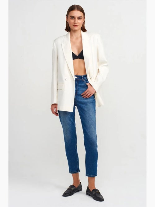Vaqueros slim rectos de tiro alto para mujer dilvin - Kiabi Vaqueros slim rectos de tiro alto para mujer dilvin - Kiabi