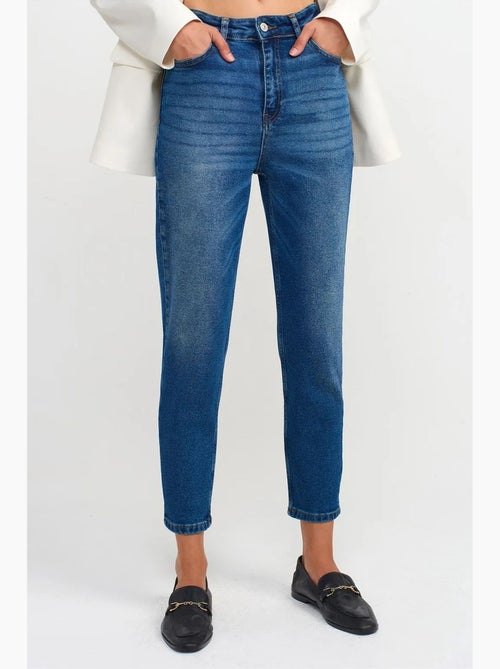 Vaqueros slim rectos de tiro alto para mujer dilvin - Kiabi Vaqueros slim rectos de tiro alto para mujer dilvin - Kiabi