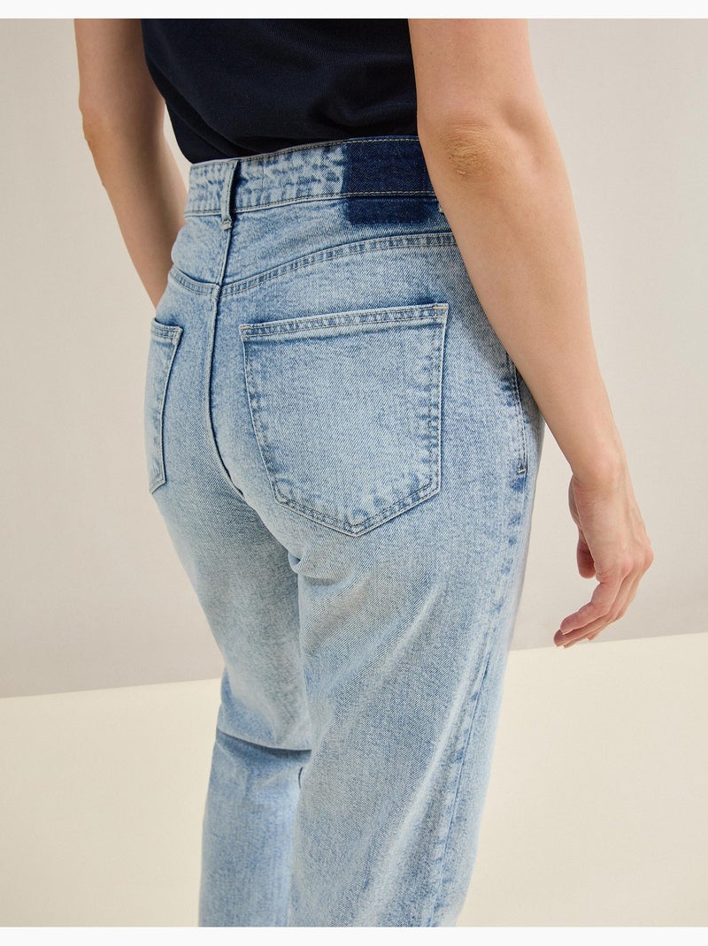 Vaqueros tapered mom fit, MO Fashion Azul - Kiabi