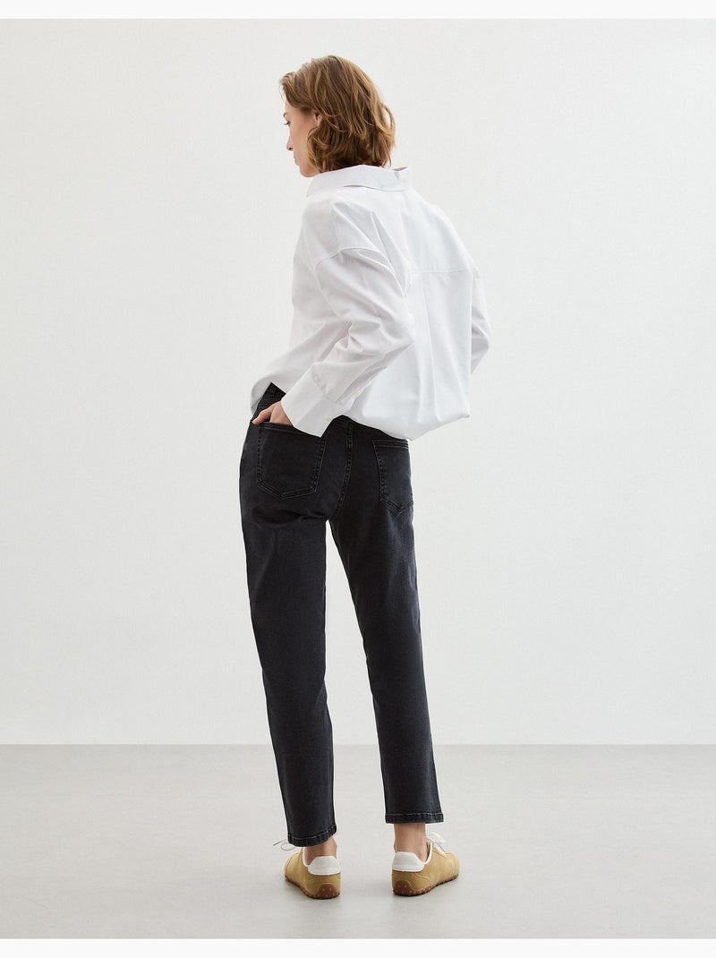 Vaqueros 'Tapered Mom Fit', MO Fashion Negro - Kiabi