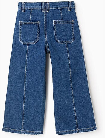 Vaqueros 'wide leg' con costuras en relieve