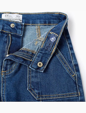 Vaqueros 'wide leg' con costuras en relieve