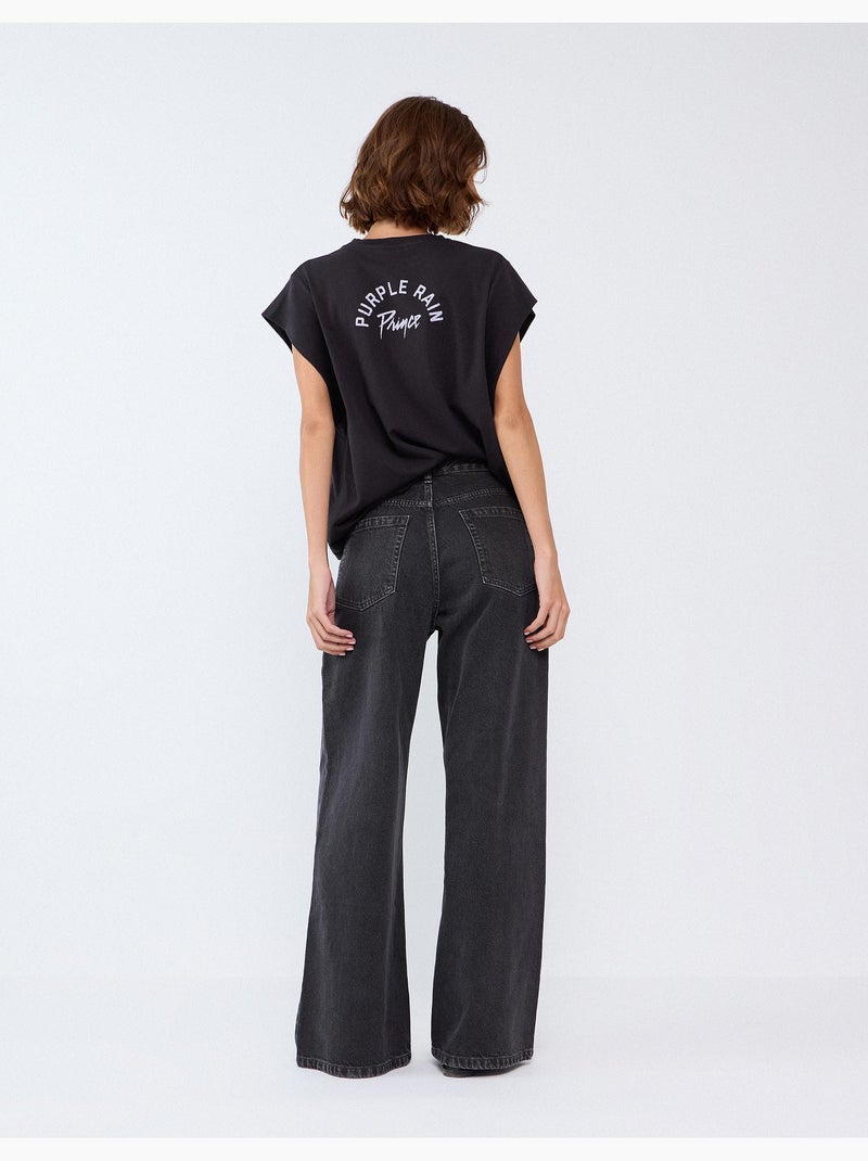 Vaqueros 'wide leg', mo fashion Gris - Kiabi