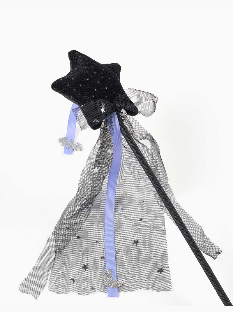 Varita mágica de halloween con estrella de terciopelo Negro Negro - Kiabi
