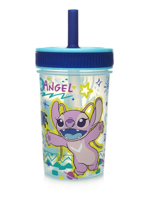 Vaso con pajita antirriumer Disney Lilo & Stitch de 420 ml sin BPA - Kiabi Vaso con pajita antirriumer Disney Lilo & Stitch de 420 ml sin BPA - Kiabi