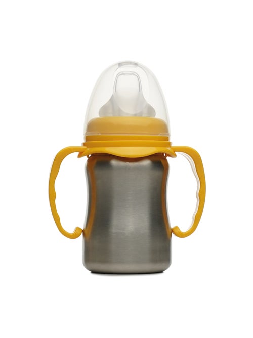 Vaso de aprendizaje 180 ml Thermobaby de acero inoxidable 18/10 con boquilla de silicona flexible - Kiabi