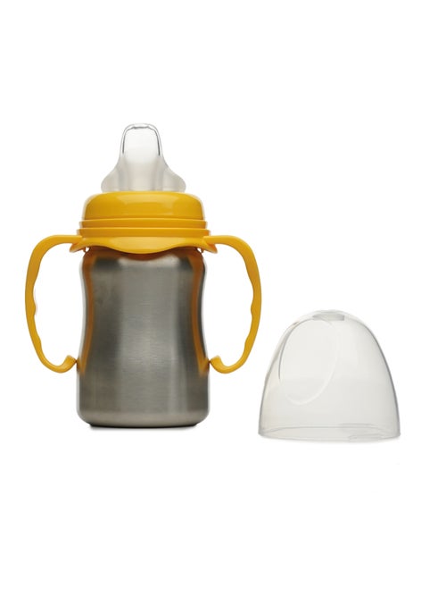 Vaso de aprendizaje 180 ml Thermobaby de acero inoxidable 18/10 con boquilla de silicona flexible - Kiabi