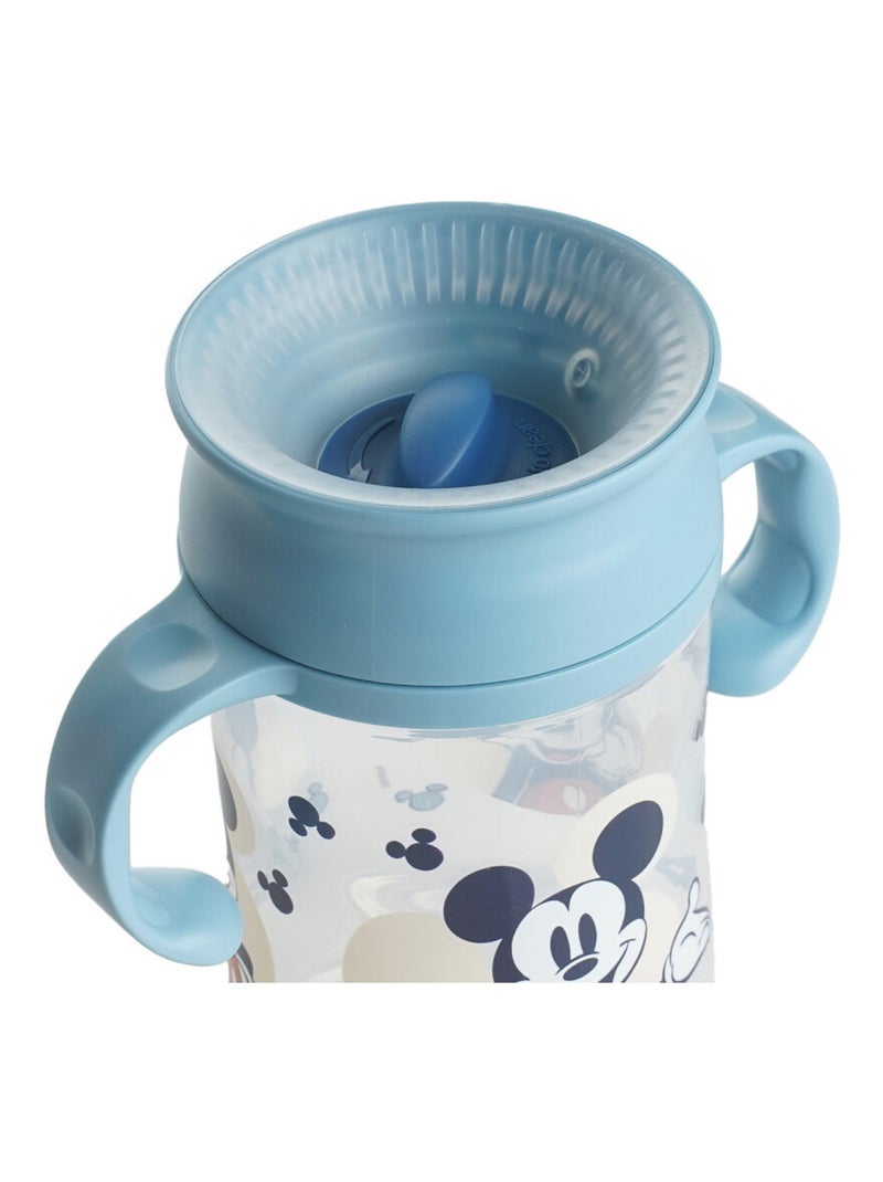Vaso de aprendizaje 360° a prueba de fugas Mickey con boquilla Thermobaby 395 ml Azul - Kiabi