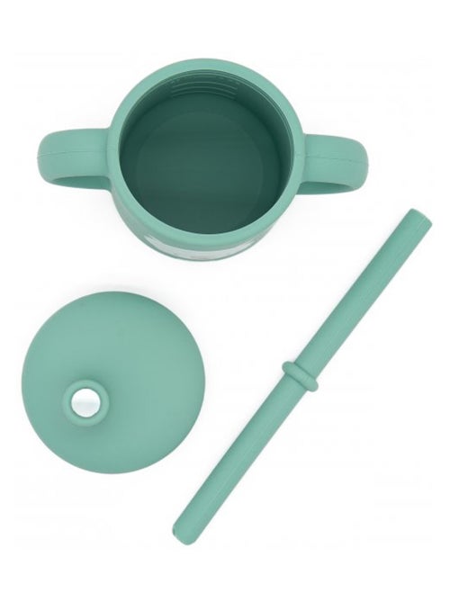 Vaso de silicona con asas y pajita - animales - Sassi Junior - Kiabi