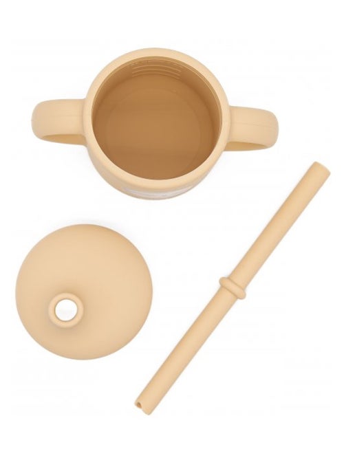 Vaso de silicona con asas y pajita - animales - Sassi Junior - Kiabi