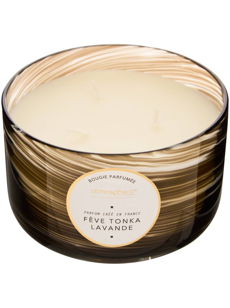 Vela perfumada haba tonka lavanda 540g Negro - Kiabi
