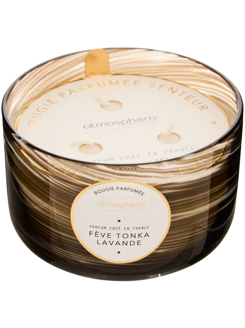 Vela perfumada haba tonka lavanda 540g Negro - Kiabi