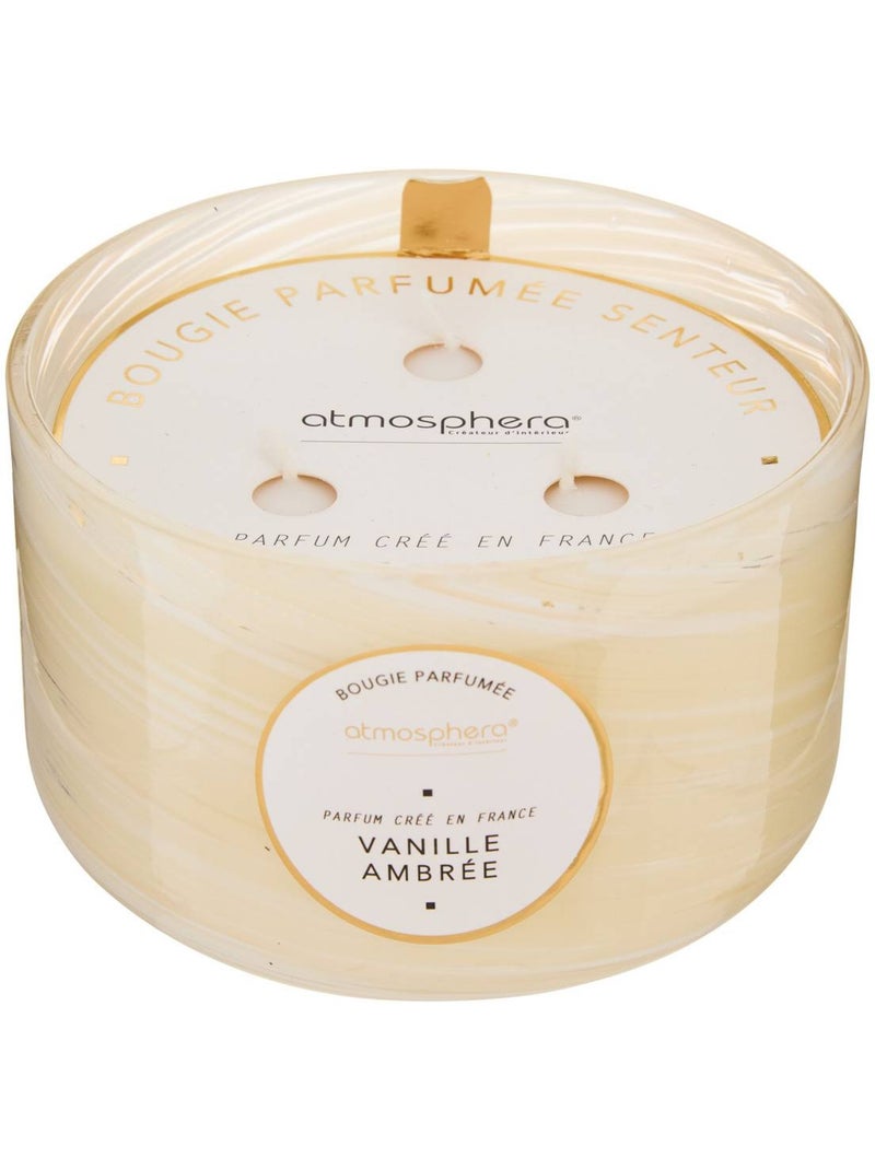 Vela perfumada wavy amber vanilla 540g Blanco - Kiabi