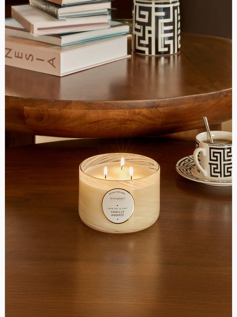 Vela perfumada wavy amber vanilla 540g Blanco - Kiabi