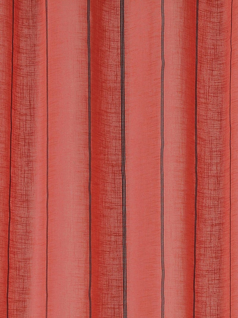 Velo con finas rayas negras Naranja coral - Kiabi