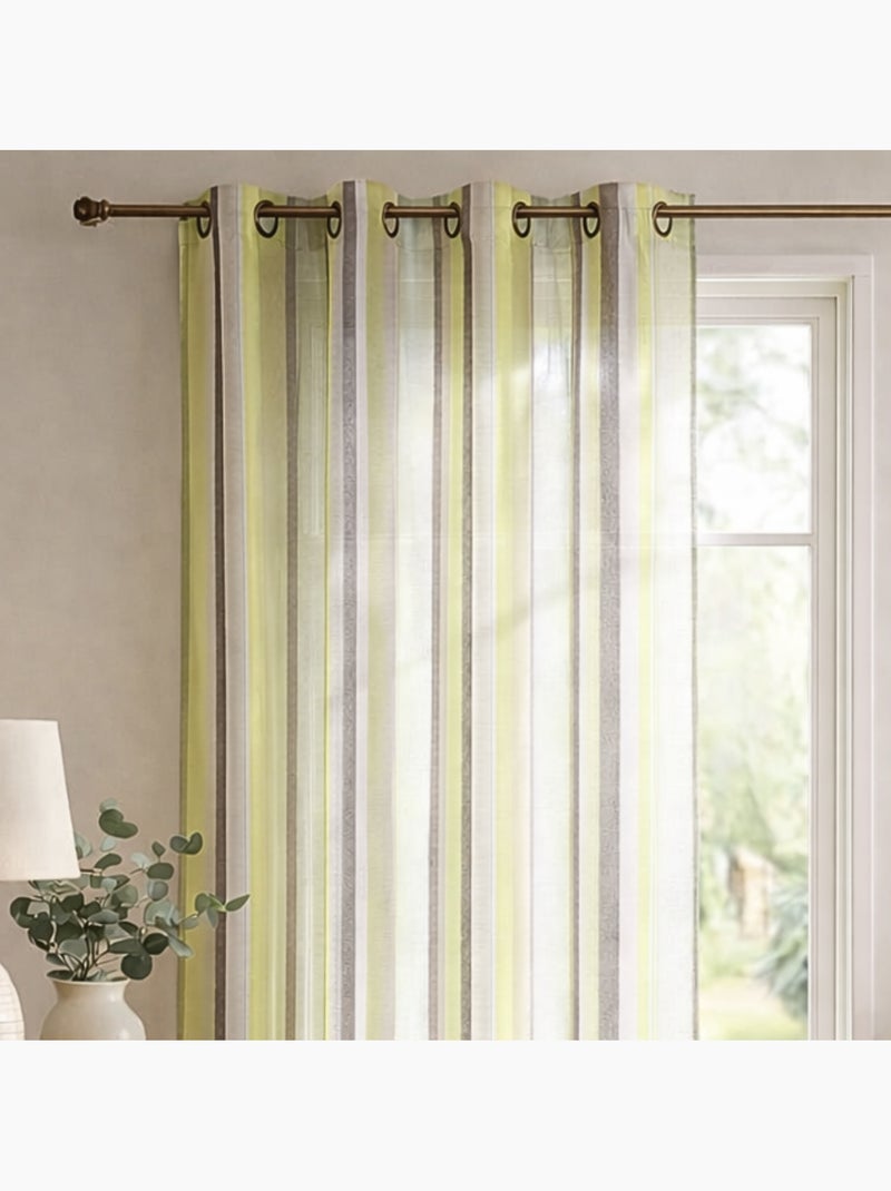 Velo con rayas verticales Taupe - Kiabi