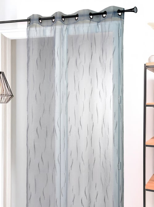 Velo de organza gris con bordado de ramitas - Kiabi