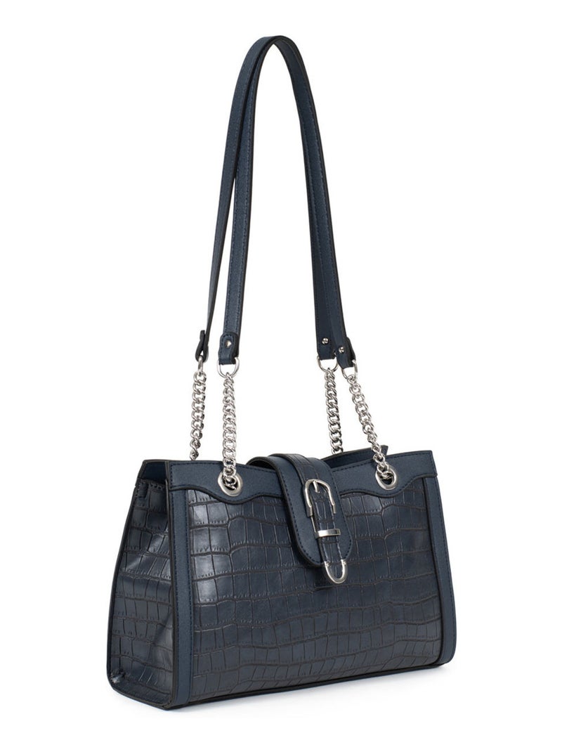 VERA - Bolso de hombro con 2 asas Azul marino - Kiabi