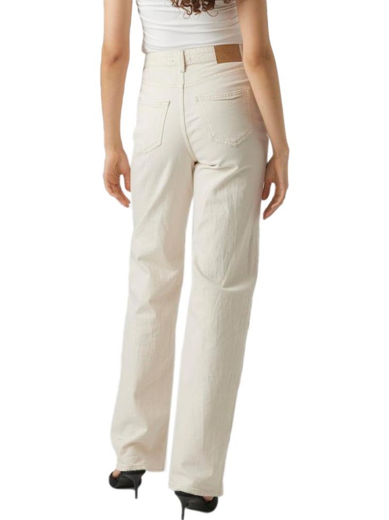 Vero Moda - Vaqueros Anchos de Mujer Blanco - Kiabi