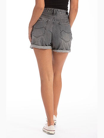 VERON Shorts vaqueros de tiro alto con puños