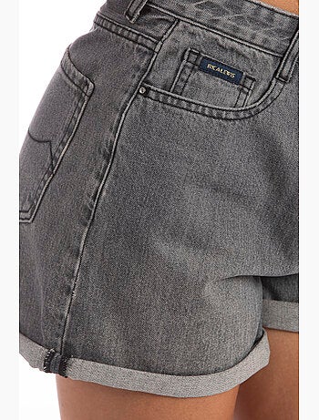 VERON Shorts vaqueros de tiro alto con puños