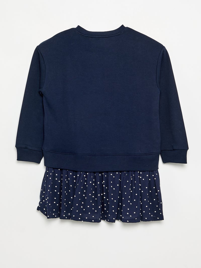 Vestido 2 en 1 con parte de sudadera Azul - Kiabi