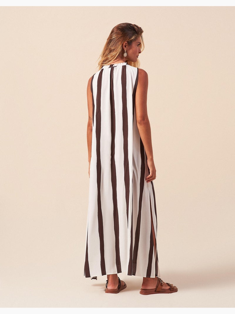 Vestido a rayas, MO Fashion Beige - Kiabi