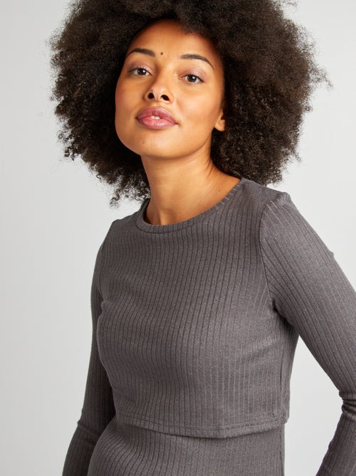 Vestido acanalado de lactancia - Kiabi