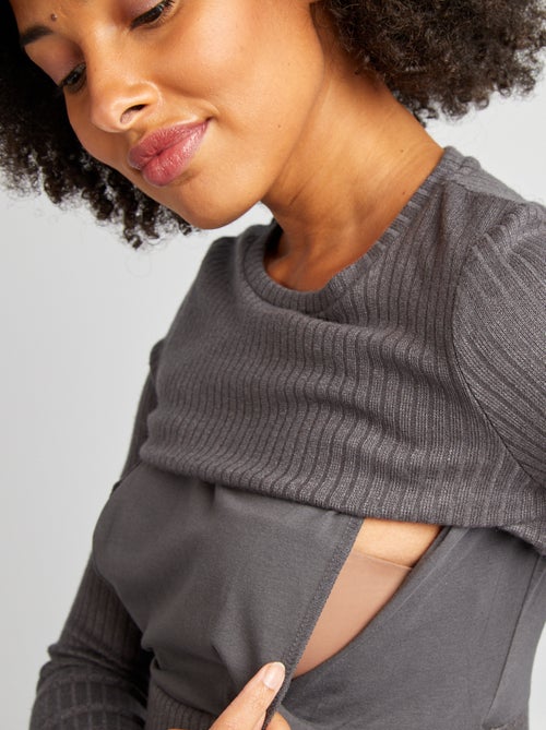 Vestido acanalado de lactancia - Kiabi