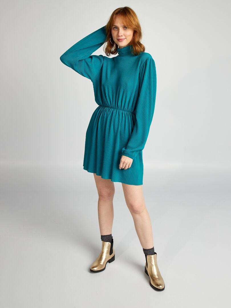 Vestido Ajustado De Encaje Azul Cielo – MX