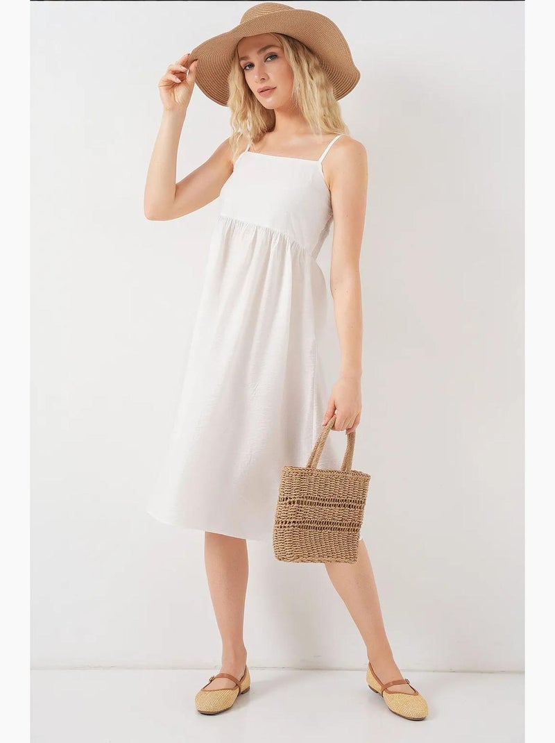 Vestido ayrobin de tirantes bdart Blanco - Kiabi