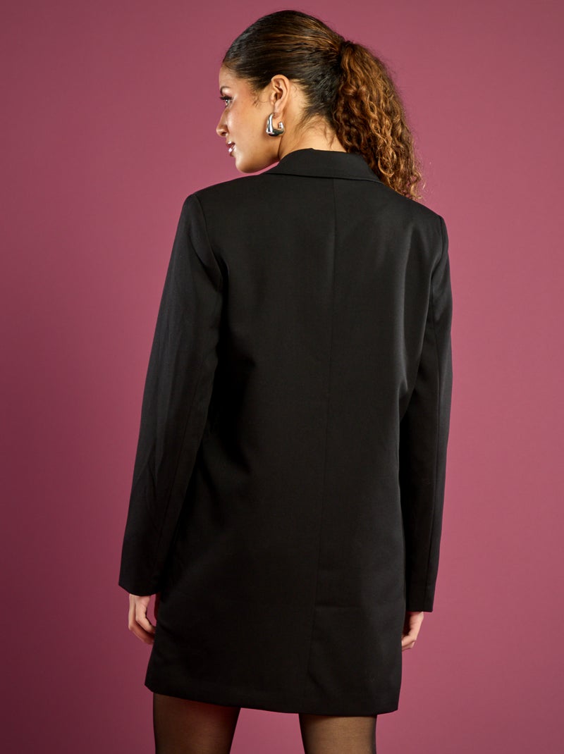 Vestido blazer doble botonadura Negro - Kiabi