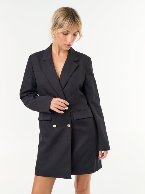 Vestido blazer midi con botones dorados - Kiabi Vestido blazer midi con botones dorados - Kiabi