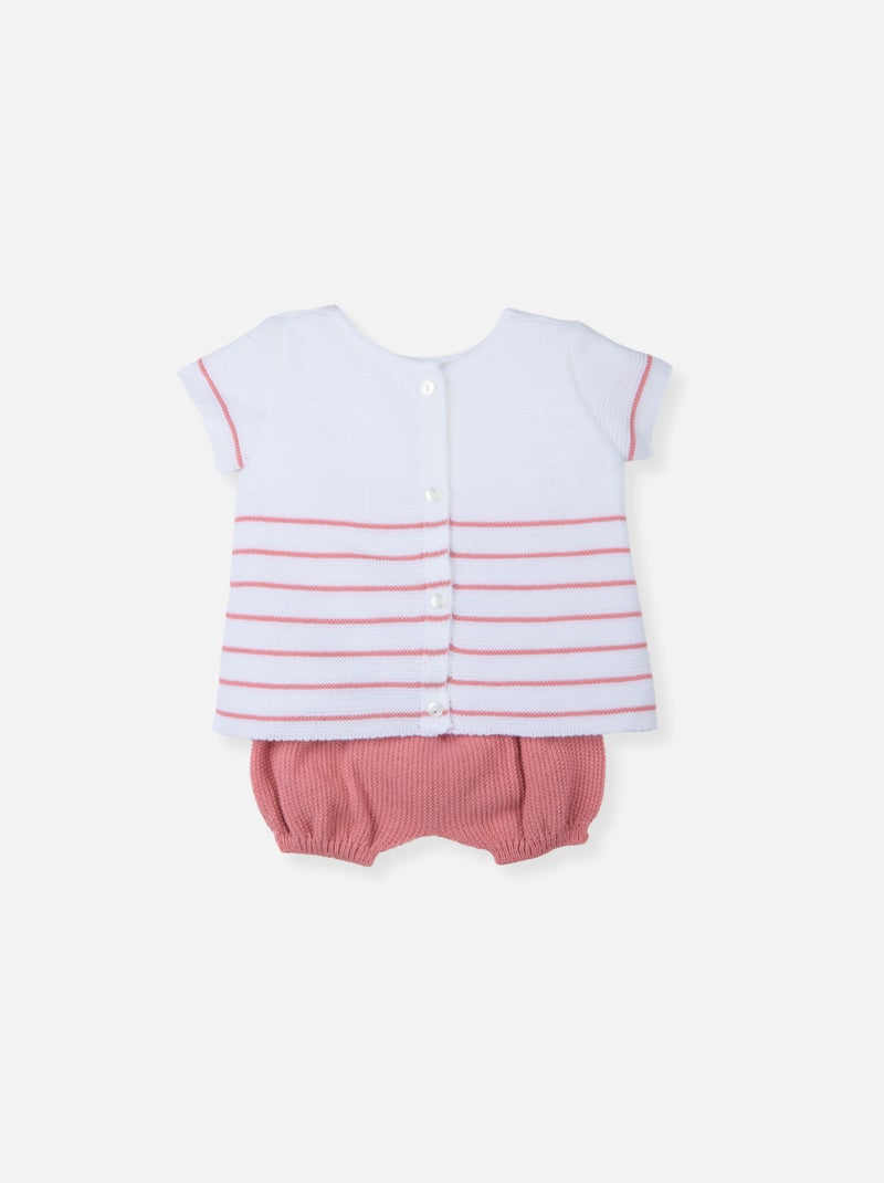 Vestido + Bloomer Blanco Rosa - Kiabi
