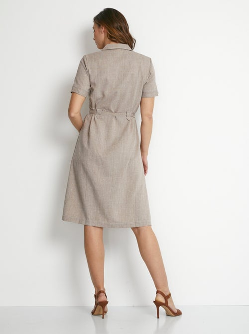 Vestido blusón de corte recto y largo medio - Afibel - Kiabi