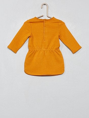 Vestido bordado estampado - Kiabi