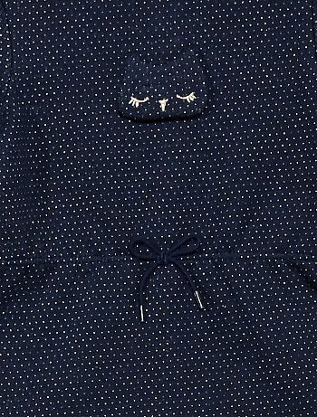 Vestido bordado estampado - Kiabi