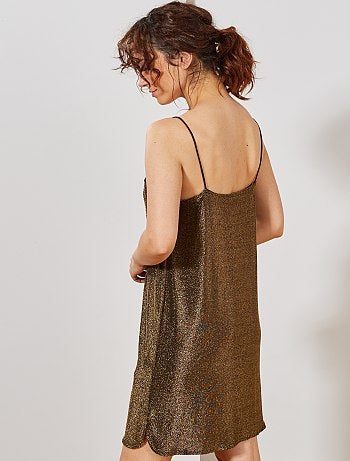 Vestido brillante de tirantes finos - Kiabi