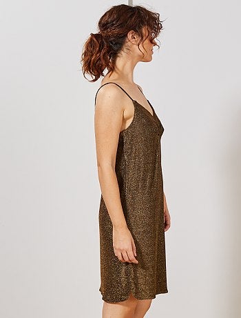 Vestido brillante de tirantes finos - Kiabi